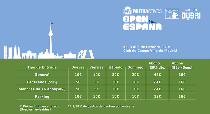 A la venta las entradas del Open de España con precios populares